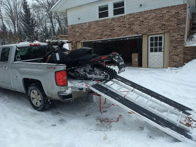 Black Widow Black Ice Folding Snowmobile Ramp | Model SNO-9454-HDXW-S | Size 7'10