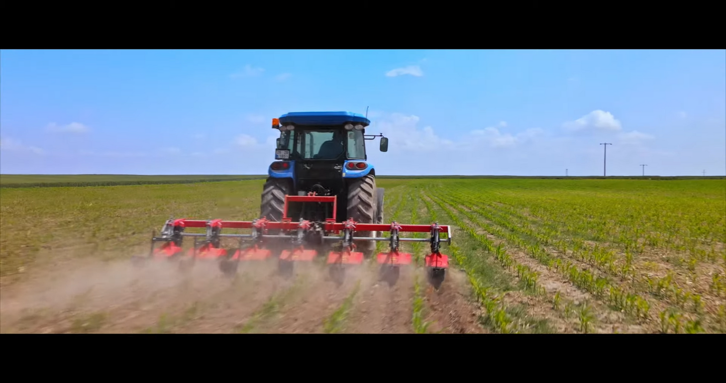 TOSCANO | Fertilizing Inter-Row Rotary Cultivator | Model 3, 4, 5, 6 & 7 Units | Total Width 7.05 to 14.76 Feet | HorsePower 30-75 HP | For Tractor