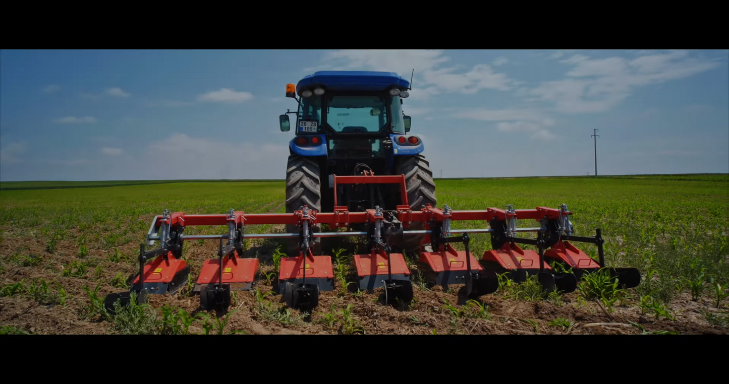 TOSCANO | Fertilizing Inter-Row Rotary Cultivator | Model 3, 4, 5, 6 & 7 Units | Total Width 7.05 to 14.76 Feet | HorsePower 30-75 HP | For Tractor