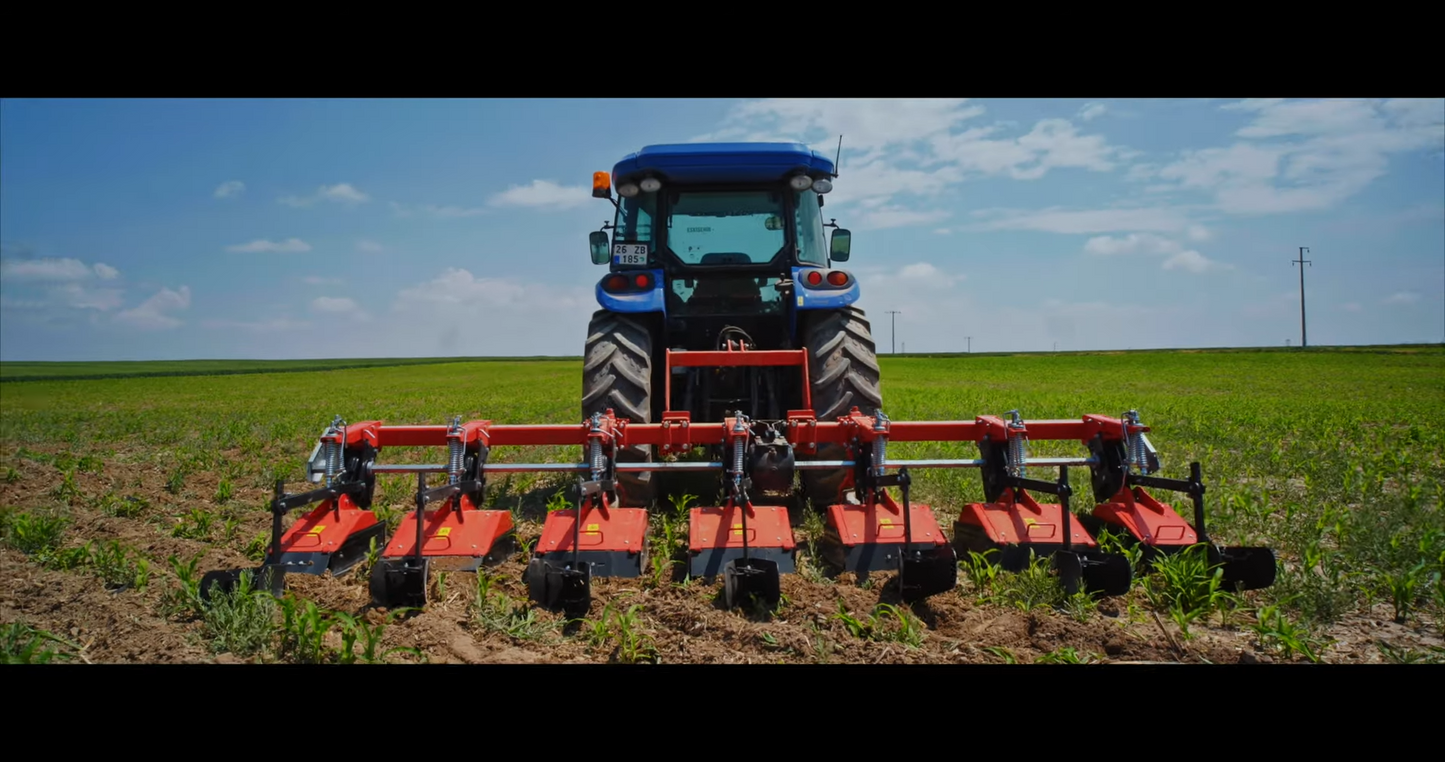 TOSCANO | Fertilizing Inter-Row Rotary Cultivator | Model 3, 4, 5, 6 & 7 Units | Total Width 7.05 to 14.76 Feet | HorsePower 30-75 HP | For Tractor