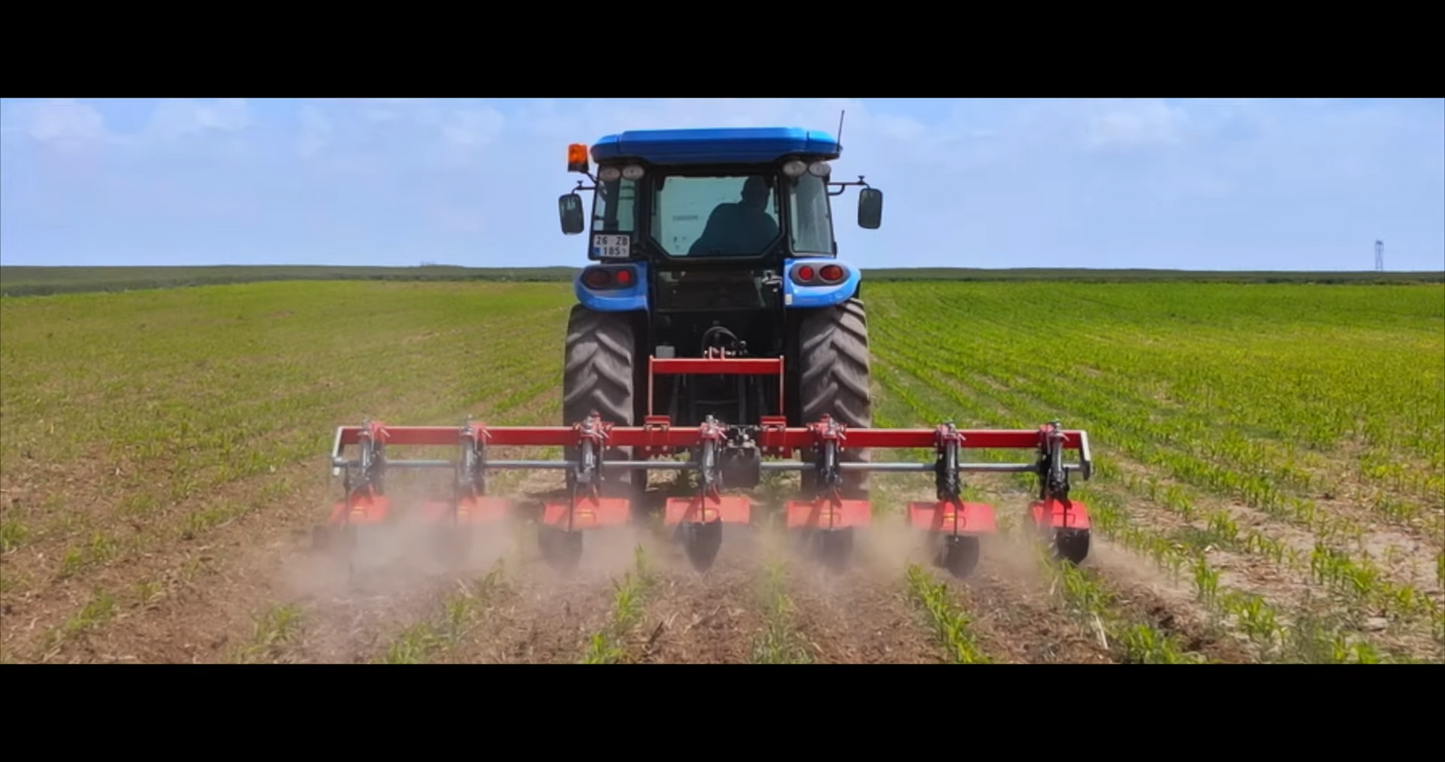 TOSCANO | Fertilizing Inter-Row Rotary Cultivator | Model 3, 4, 5, 6 & 7 Units | Total Width 7.05 to 14.76 Feet | HorsePower 30-75 HP | For Tractor