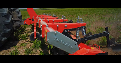 TOSCANO | Fertilizing Inter-Row Rotary Cultivator | Model 3, 4, 5, 6 & 7 Units | Total Width 7.05 to 14.76 Feet | HorsePower 30-75 HP | For Tractor