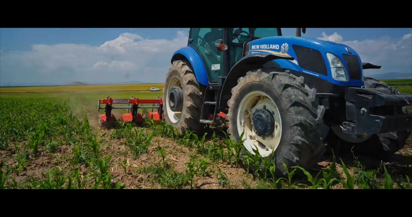 TOSCANO | Fertilizing Inter-Row Rotary Cultivator | Model 3, 4, 5, 6 & 7 Units | Total Width 7.05 to 14.76 Feet | HorsePower 30-75 HP | For Tractor