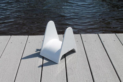 RIO MARINE CUSTOMS | Aluminum Hose Holder with Spigot | Model HH-SPG-WHT | 9" W x 11" H | 100' Capacity | Universal Dock