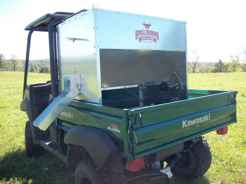 Stull Feeders Auger Livestock Feeders For Range Cudes | Models 300 & 600 LB | 4" Auger | 12V | UTVs & Small Trucks