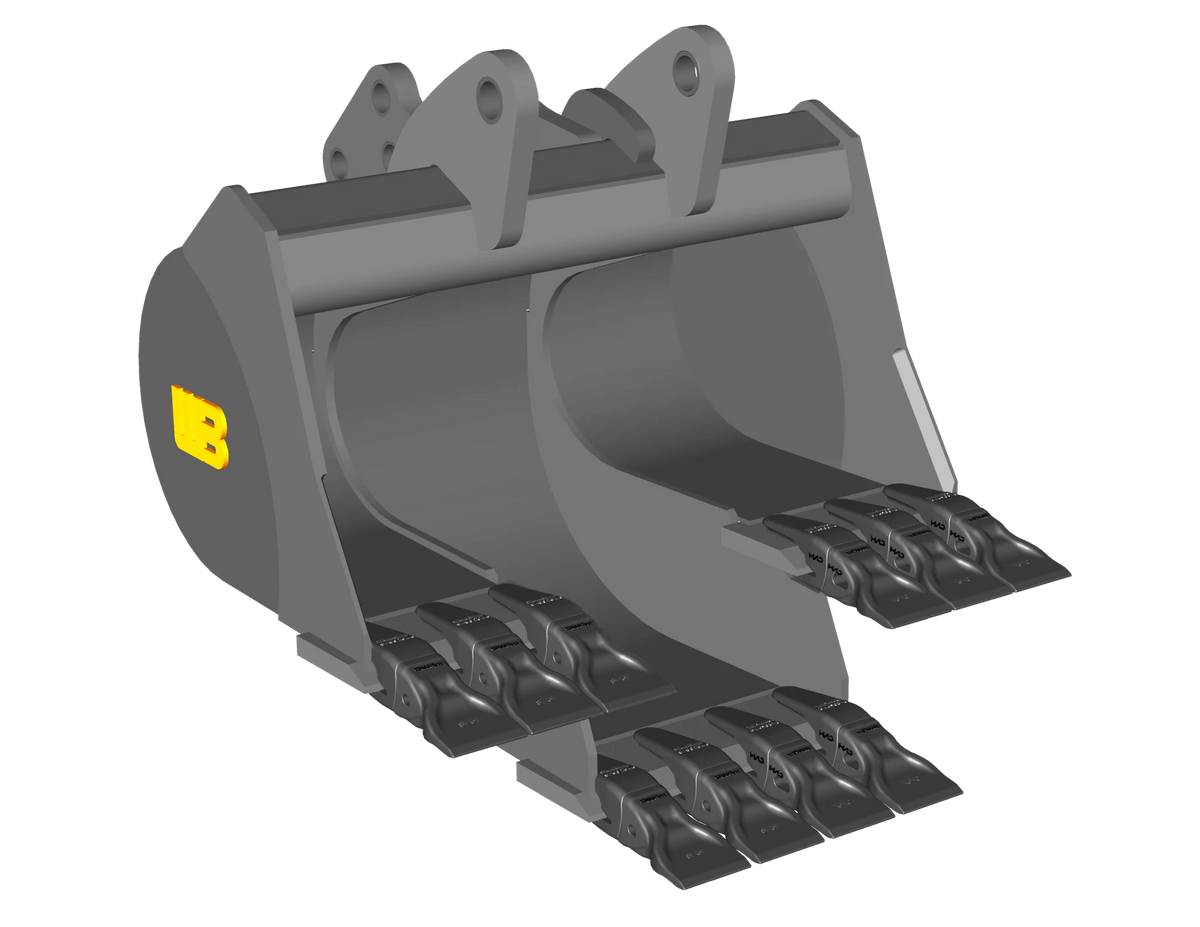 Werk-Brau Drop Center Bucket | Precision Trenching | 12–120 Tons | For Excavators