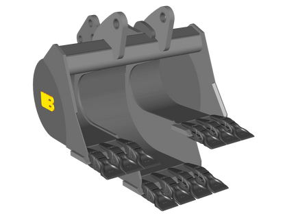 Werk-Brau Drop Center Bucket | Precision Trenching | 12–120 Tons | For Excavators