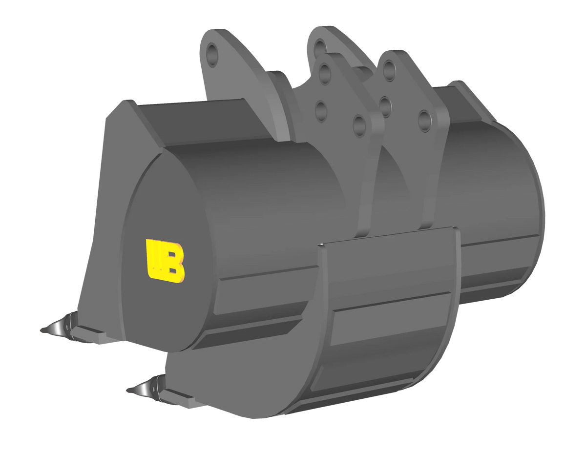 Werk-Brau Drop Center Bucket | Precision Trenching | 12–120 Tons | For Excavators