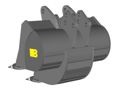 Werk-Brau Drop Center Bucket | Precision Trenching | 12–120 Tons | For Excavators