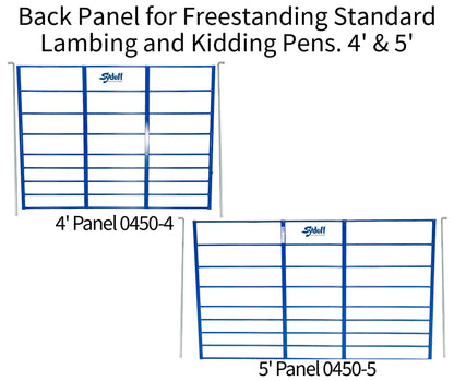 Sydell All Bar Back Panel | #0450-4T / #0450-5T | Width 47" & 59" | 2 Drop Pins | For Sheep & Goat Pens