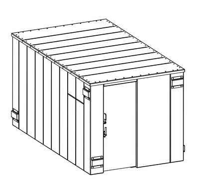 Swisher 25-Person ESP Safety Shelter | Model SR84X144G | 87" External Length | EF5 Tornado Protection | Up to 25-Person Capacity | FEMA & NSSA Certified Safe Room