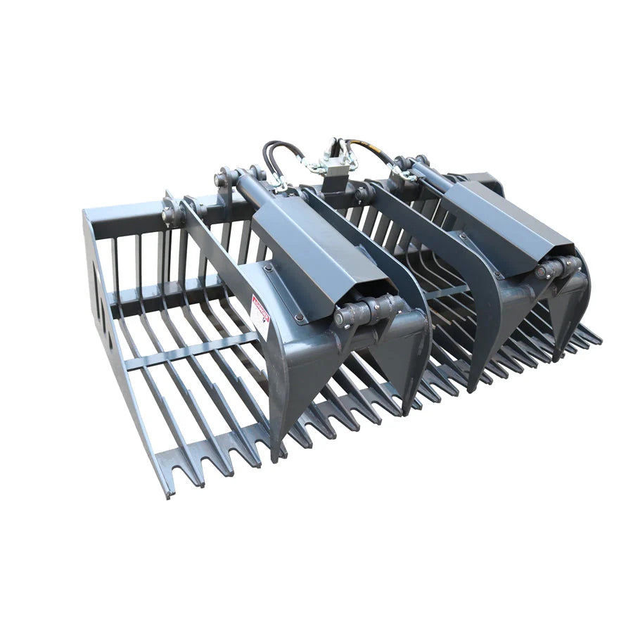 Landy Attachment Rock Grapple Bucket | Width 72" & 84" | 16 GPM | For Skid Steers
