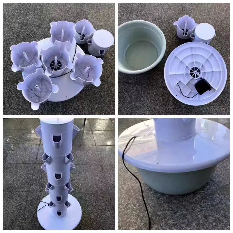 9 plant hydroponic system Lyine Hydroponic System Vertical Planter | 9-Layer Aeroponics Tower