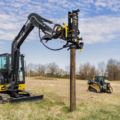 Danuser Hornet Post Driver w/ Tilt, No Grapple | Model T8-RR | Width 45.75" | Machine Size 6-8 Tons | For Excavators