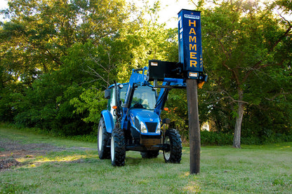 Danuser | Hydraulic Post Driver | Model LM40 | 8.5" x 9.25" Max Post Width | 25″ Width | Horsepower 75 HP | SSL Mount | For Tractor