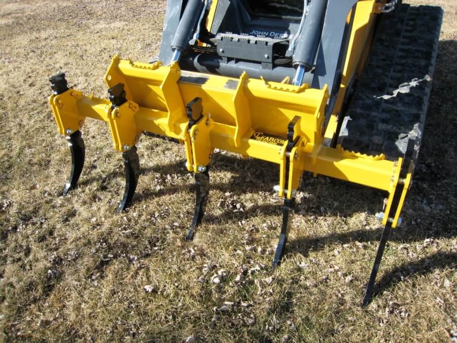 CL Fabrication Ripper | Model XR | Width 76" to 84" | Adjustable Tine Lengths 18” to 20” | For Skid Steer