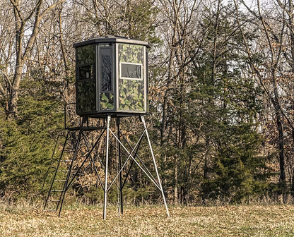 Radix Hunting | Monarch X 2.0 Elevated Hunting Blind System | 72" x 72" Interior | Adjustable 5'–10' Steel Tower | For Serious Whitetail & Bow Hunters