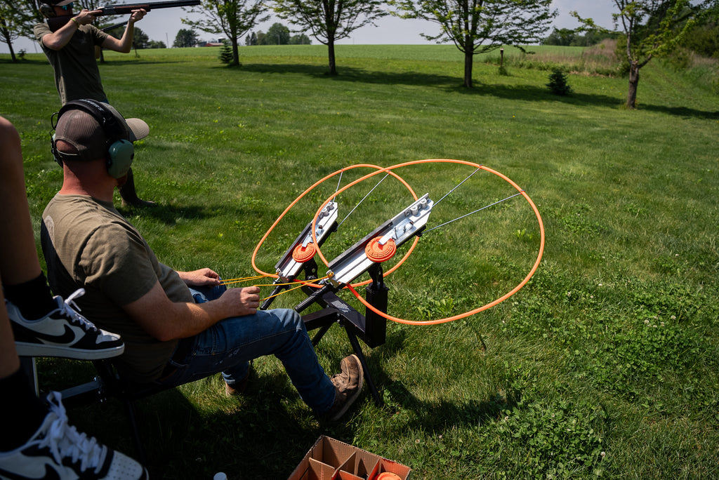 Do All Traps Double-Head Full Cock Trap Thrower | Model DT500 | Launches Up to 4 Clay Targets | 3-Pivot Mount System | 80-Yard Range