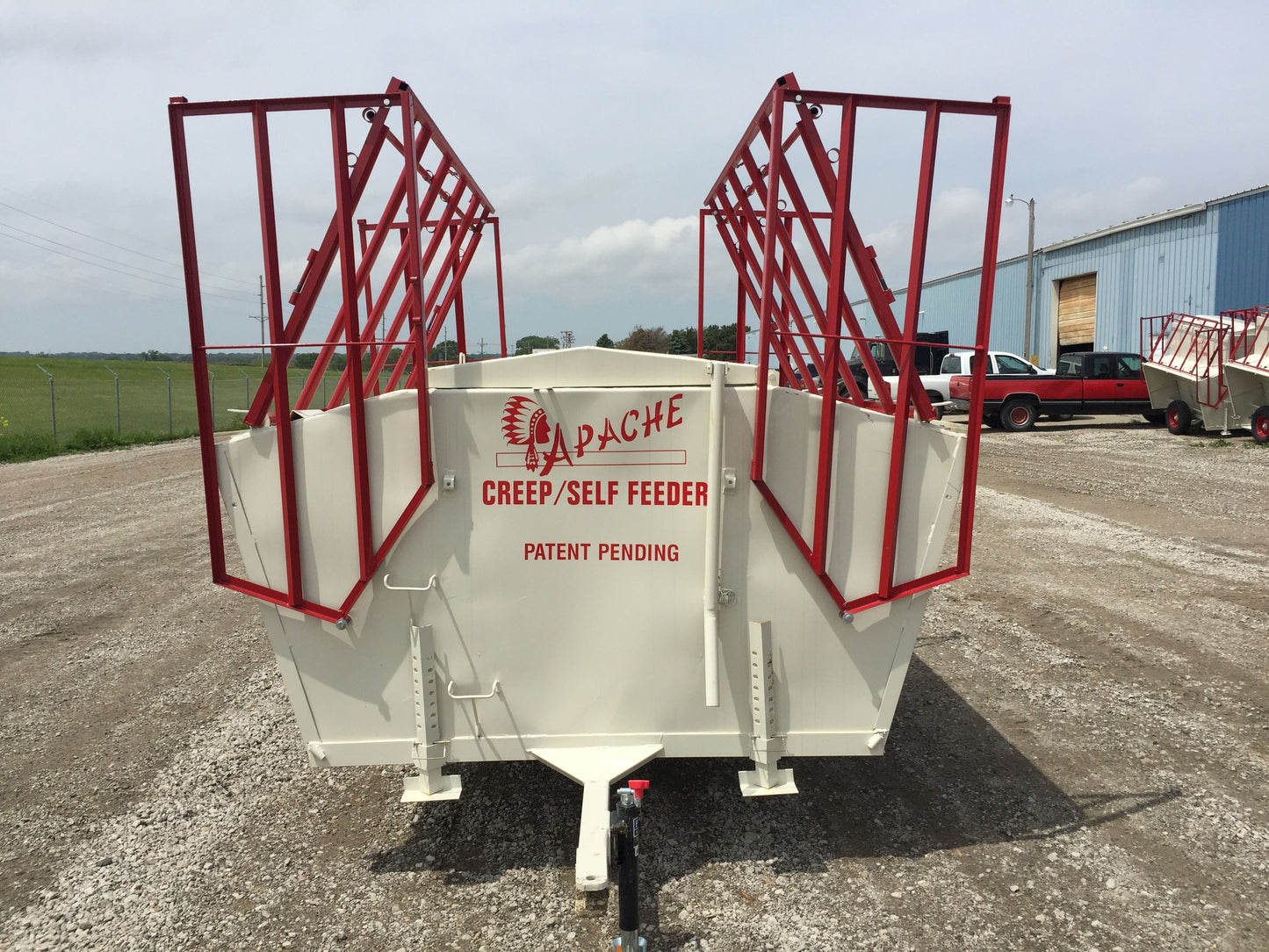 Apache Equipment 70 Creep/Self Feeder | Length 8' | Capacity 70 Bushel | Portable & Skid | For Daily Feeding Pressure