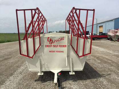 Apache Equipment 70 Creep/Self Feeder | Length 8' | Capacity 70 Bushel | Portable & Skid | For Daily Feeding Pressure