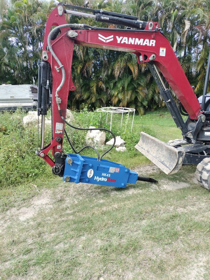 HydroRam HK45 Hydraulic Hammer | Overall Length 70.4" | For 3.9-6.6 Ton Mini Excavators