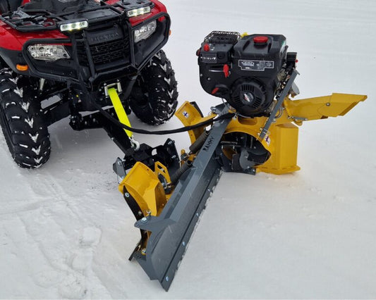 Rammy Thrower Plow ATV (Plow + Snow Thrower Combo) | Working Width 46" | Snow Throwing Distance 49' | Tank Volume 3.0L | Horsepower 9.5 HP | For ATVs