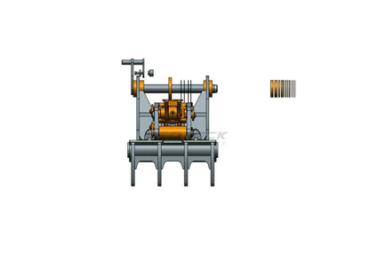 Bedrock Attachments Pin-On Thumb | Model EPT65-PO4T36 | Width 27.6" | Pin Size 65mm | 4 Teeth | Machine Size 12-15 Ton | For Excavators