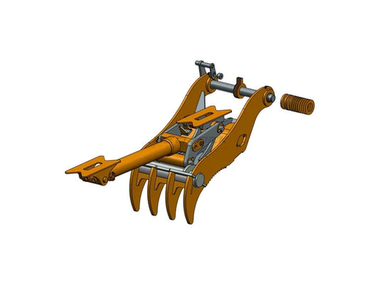 Bedrock Attachments Pin-On Thumb | Model EPT70-PO4T36 | Width 27.6" | Pin Size 70mm | 4 Teeth | Machine Size 15-18 Ton | For Excavators