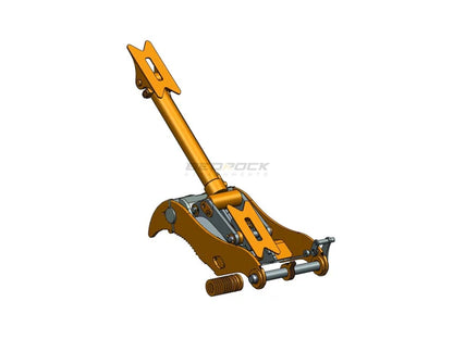 Bedrock Attachments Pin-On Thumb | Model EPT70-PO4T36 | Width 27.6" | Pin Size 70mm | 4 Teeth | Machine Size 15-18 Ton | For Excavators