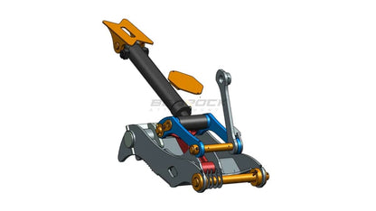 Bedrock Attachments Pin-On Thumb | Model ET80-PO4T36 | Width 34.3" | Pin Size 80mm | 4 Teeth | Machine Size 20-24 Ton | For Excavators