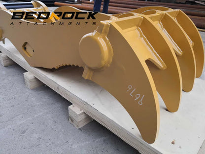 Bedrock Attachments Pin-On Thumb | Model ET70-PO4T42 | Width 33.9" | Pin Size 70mm | 4 Teeth | Machine Size 15-18 Ton | For Excavators