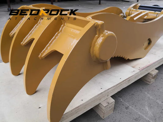 Bedrock Attachments Pin-On Thumb | Model ET70-PO4T42 | Width 33.9" | Pin Size 70mm | 4 Teeth | Machine Size 15-18 Ton | For Excavators