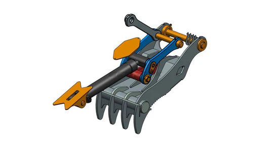 Bedrock Attachments Pin-On Thumb | Model ET80-PO4T42 | Width 36.2" | Pin Size 80mm | 4 Teeth | Machine Size 20-24 Ton | For Excavators