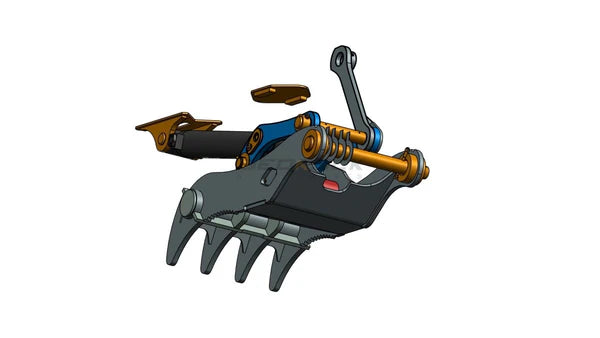 Bedrock Attachments Pin-On Thumb | Model ET80-PO4T42 | Width 36.2" | Pin Size 80mm | 4 Teeth | Machine Size 20-24 Ton | For Excavators