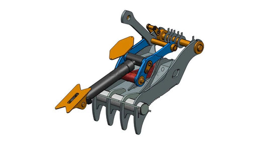 Bedrock Attachments Pin-On Thumb | Model ET90-PO4T48 | Width 40.9" | Pin Size 90mm | 4 Teeth | Machine Size 24-29 Ton | For Excavators