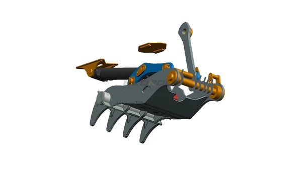 Bedrock Attachments Pin-On Thumb | Model ET90-PO4T48 | Width 40.9" | Pin Size 90mm | 4 Teeth | Machine Size 24-29 Ton | For Excavators