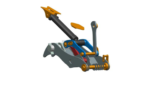 Bedrock Attachments Pin-On Thumb | Model ET90-PO4T48 | Width 40.9" | Pin Size 90mm | 4 Teeth | Machine Size 24-29 Ton | For Excavators