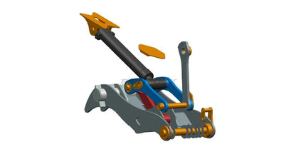 Bedrock Attachments Pin-On Thumb | Model ET90-PO4T48 | Width 40.9" | Pin Size 90mm | 4 Teeth | Machine Size 24-29 Ton | For Excavators