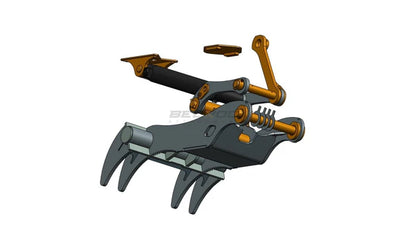 Bedrock Attachments Pin Grabber Thumb | Model ET80-PG4T54 | Width 48" | Pin Size 80mm | 4 Teeth | Machine Size 20-24 Ton | For Excavators