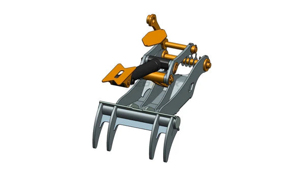 Bedrock Attachments Pin Grabber Thumb | Model ET80-PG4T54 | Width 48" | Pin Size 80mm | 4 Teeth | Machine Size 20-24 Ton | For Excavators
