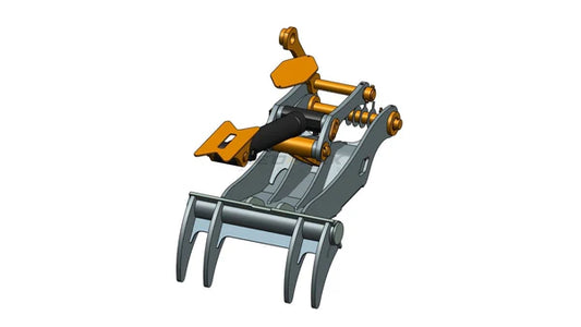 Bedrock Attachments Pin Grabber Thumb | Model ET80-PG4T54 | Width 48" | Pin Size 80mm | 4 Teeth | Machine Size 20-24 Ton | For Excavators