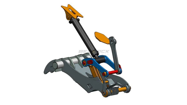 Bedrock Attachments Pin Grabber Thumb | Model ET90-PG4T54 | Width 47.2" | Pin Size 90mm | 4 Teeth | Machine Size 24-29 Ton | For Excavators