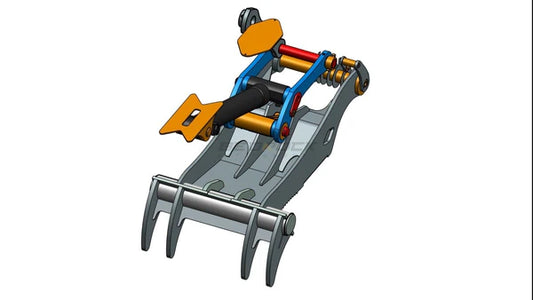 Bedrock Attachments Pin Grabber Thumb | Model ET90-PG4T54 | Width 47.2" | Pin Size 90mm | 4 Teeth | Machine Size 24-29 Ton | For Excavators