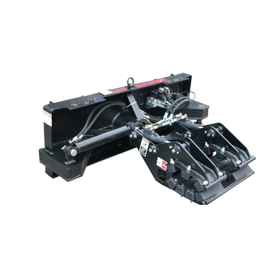 Landy Attachments Hydraulic Pole Setter | Width 42" & 52" | Opening Range 3"-21" | 16 GPM | 1 Ton | For Skid Steers, Excavators & Telehandlers