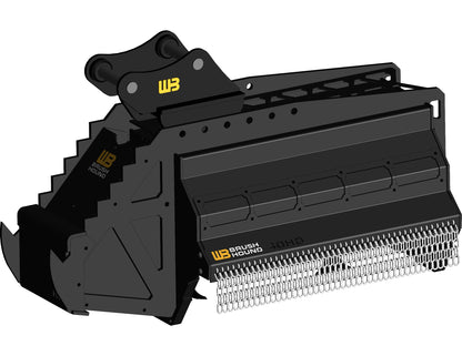 Werk-Brau BrushHound Flail Shredder | Model 30EX–50EX-HD | Width 30–50" | 4–20 Tons | For Mini Excavator, Excavator & Backhoe