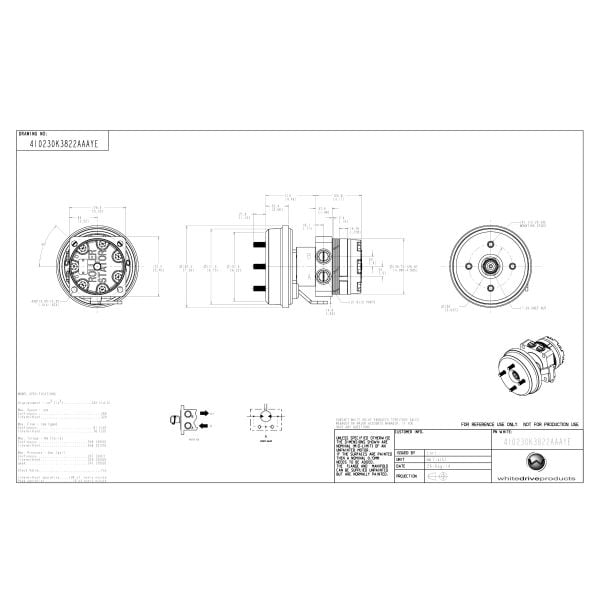 Swisher Motor & Hydraulic Motor Replacement Kit | Width 4",6" & 8" | 2 HP | For Rough Cut Mowers