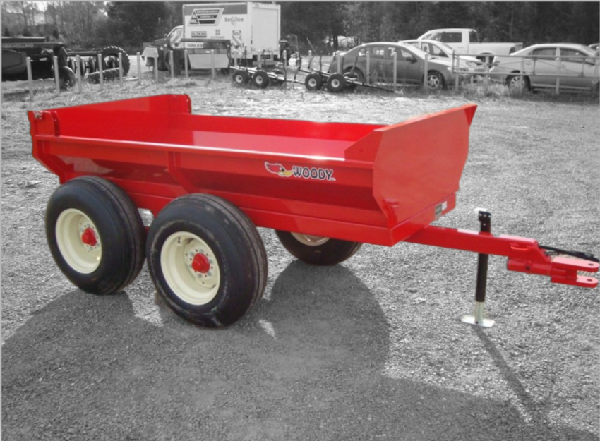 Woody Equipment Tilting Dump Trailer Model 407 & 408 V Series | 18-45 HP | Pull Type | For ATVs,  Side by Sides & Small Tractors