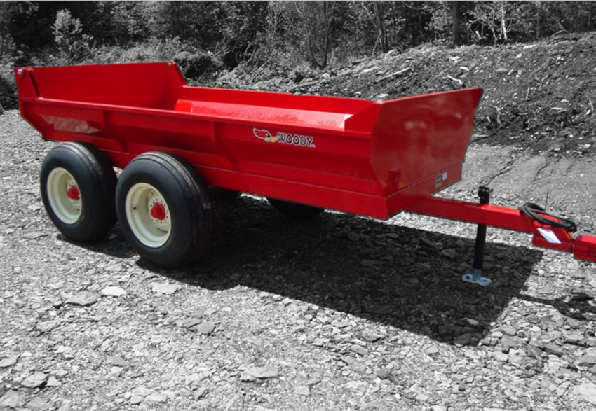 Woody Equipment Tilting Dump Trailer Model 510, 610, 612, 712, 814 & 816 | V Series | 35-100 HP | Pull Type | For Tractors