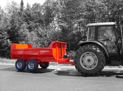 Woody Equipment Tilting Dump Trailer Model 510, 610, 612, 712, 814 & 816 | V Series | 35-100 HP | Pull Type | For Tractor