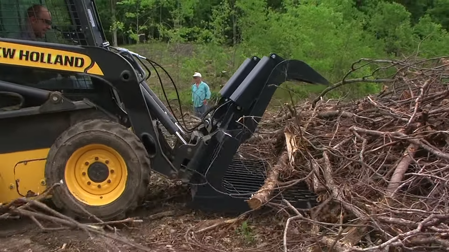 STOUT | XHD Brush & Root Grapple | 4" Tine Spacing | Model 72" Width | Hydraulic Flow 15–25 GPM | 26–37 kW / 35–50 HP|For Skid Steer